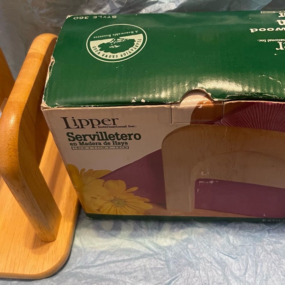 Beechwood Napkin or letter Holder - Picture 3 of 3